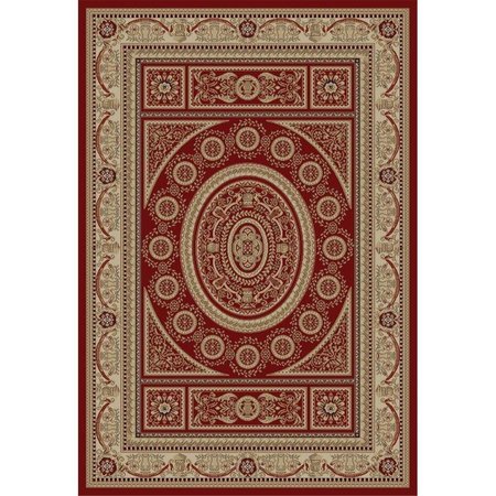 RLM DISTRIBUTION 7 ft. 10 in. x 9 ft. 10 in. Jewel Aubusson - Red HO2545850
